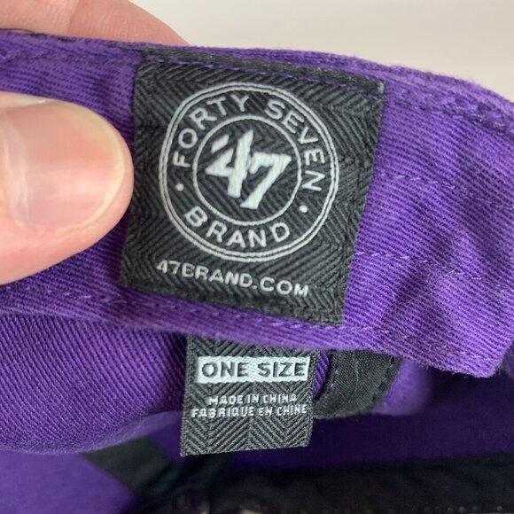 Colorado Rockies MLB Purple Gray 47 Brand Clean Up Spring Training Strapback Hat - Picture 8 of 8